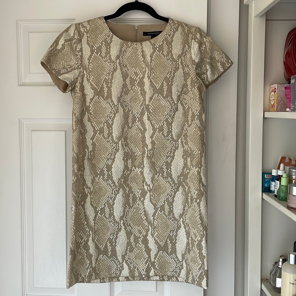 French Connection metallic mini dress size 2